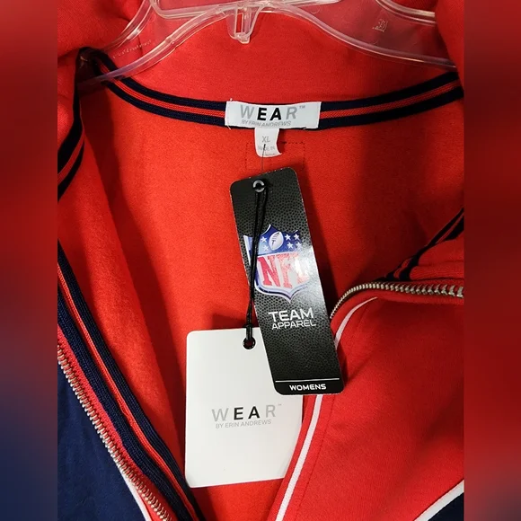 NEW! NFL Football New England Patriots Womens Half Zip Sweater XL New With Tags - Picture 8 of 11